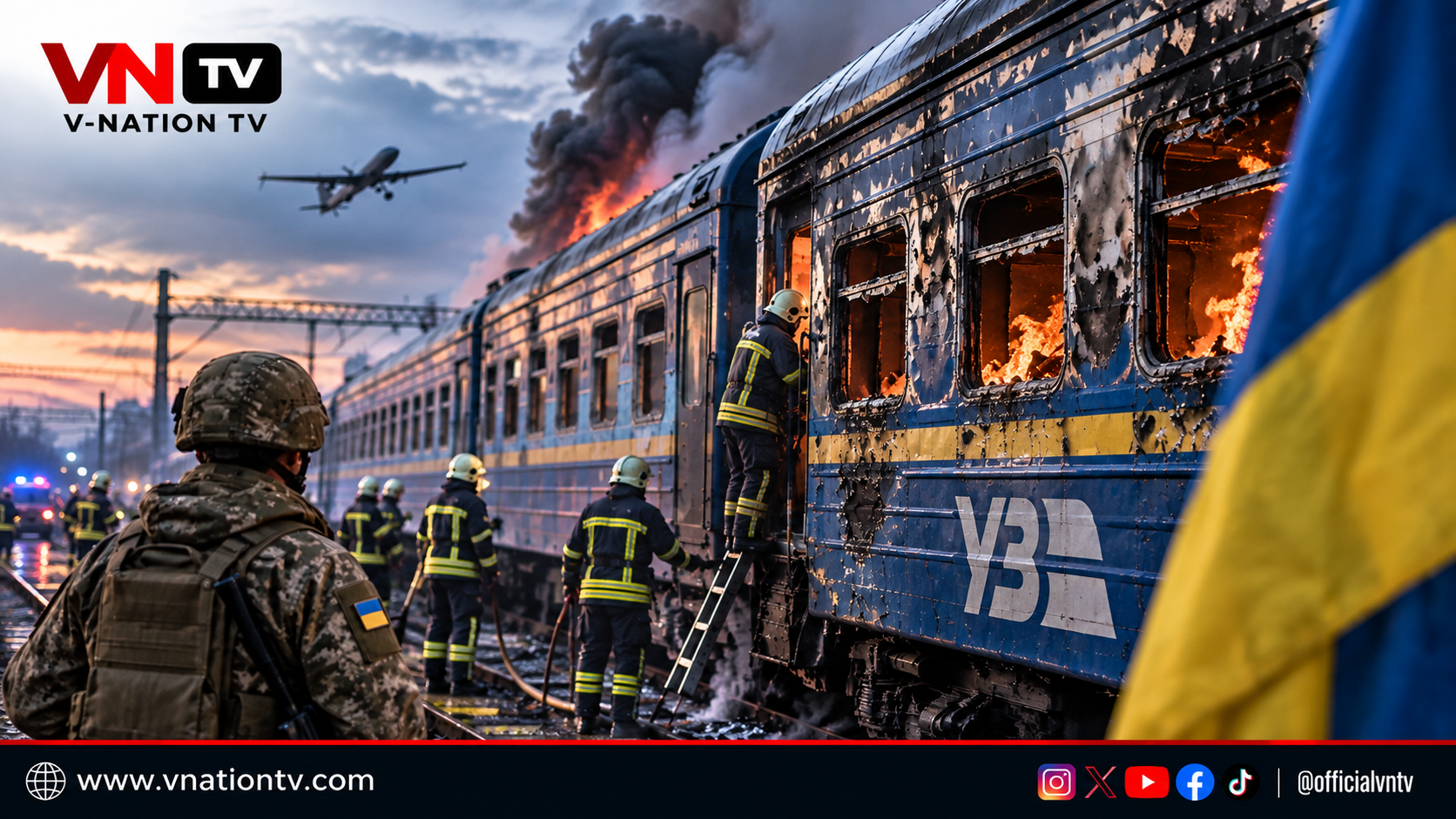 RUSSIA ATTACKS UKRAINIAN PASSENGER TRAIN THREE TIMES DAYS AFTER STRIKE NEAR POLISH BORDER