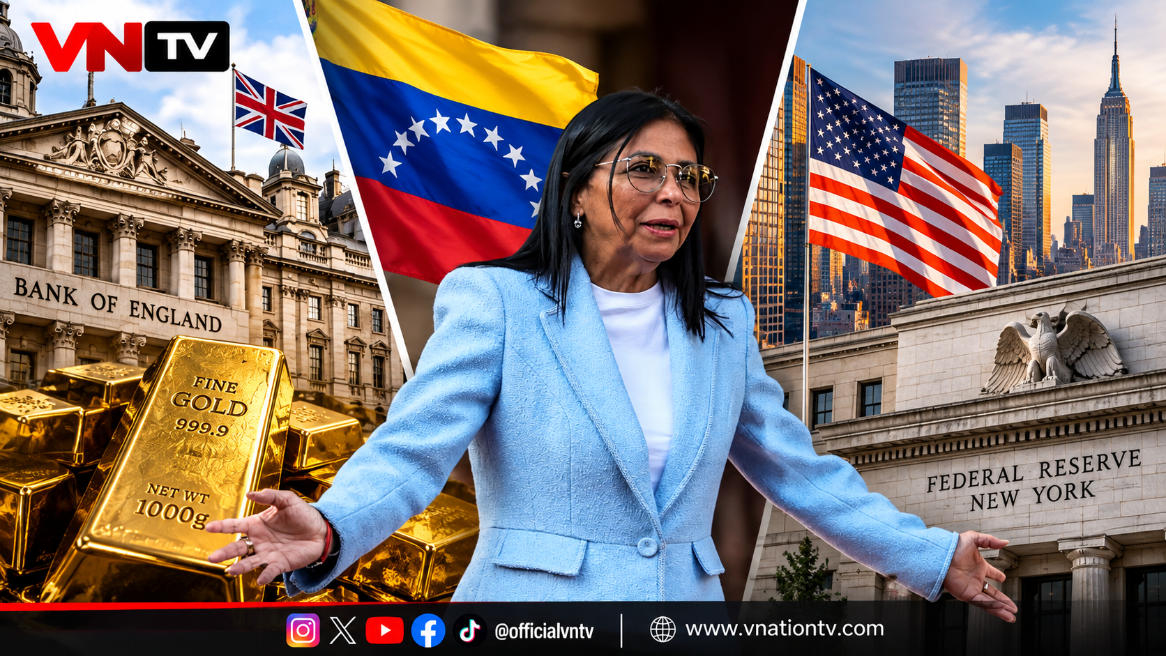 VENEZUELA NEARS DEAL TO MOVE 4 BILLION DOLLARS IN GOLD FROM LONDON TO NEW YORK