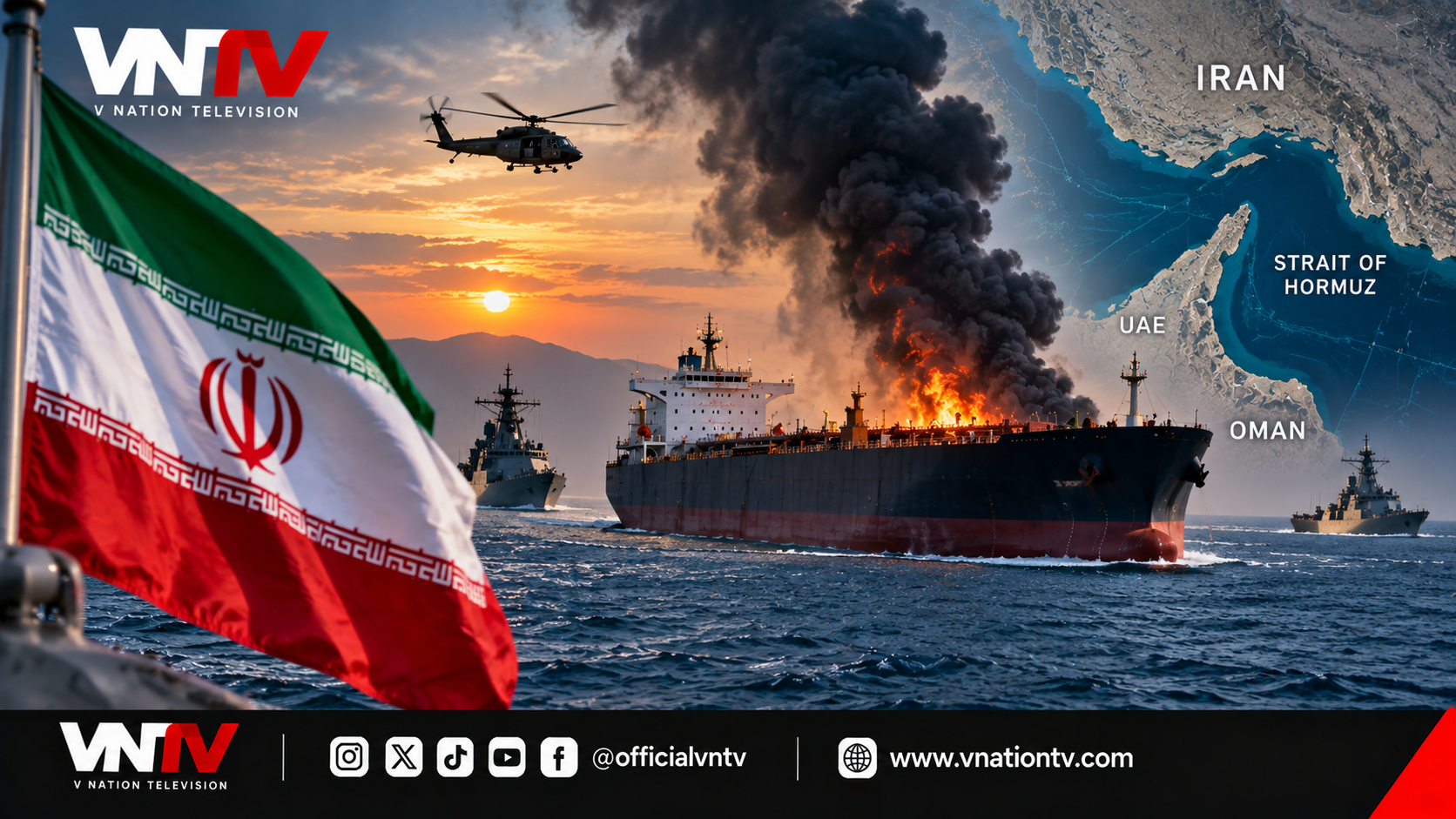 IRAN SAYS IT STRUCK OIL TANKER IN STRAIT OF HORMUZ