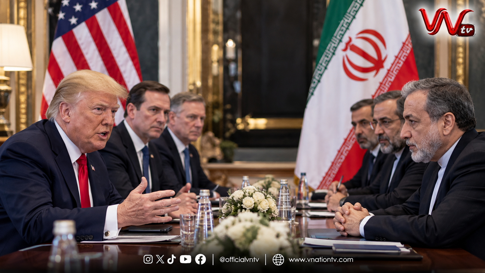 TRUMP CONFIRMS US AND IRAN HELD THREE HOUR MEETING AS PUSH FOR DEAL INTENSIFIES