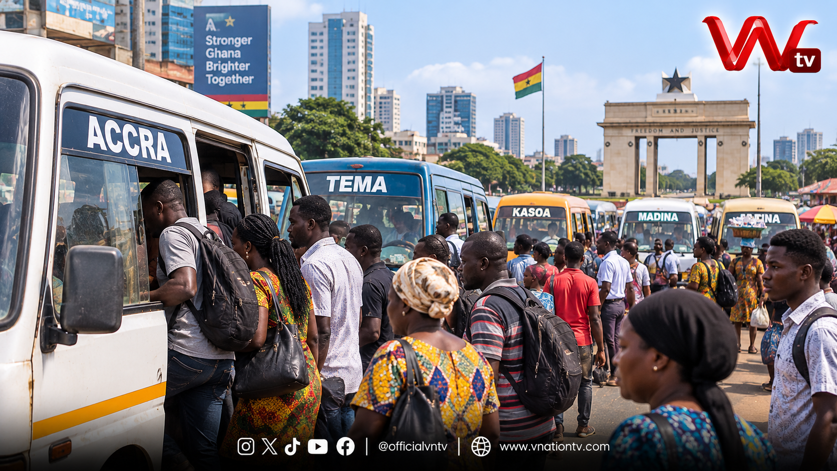 PUBLIC TRANSPORT FARES TO RISE 8 PERCENT ACROSS GHANA FROM SATURDAY