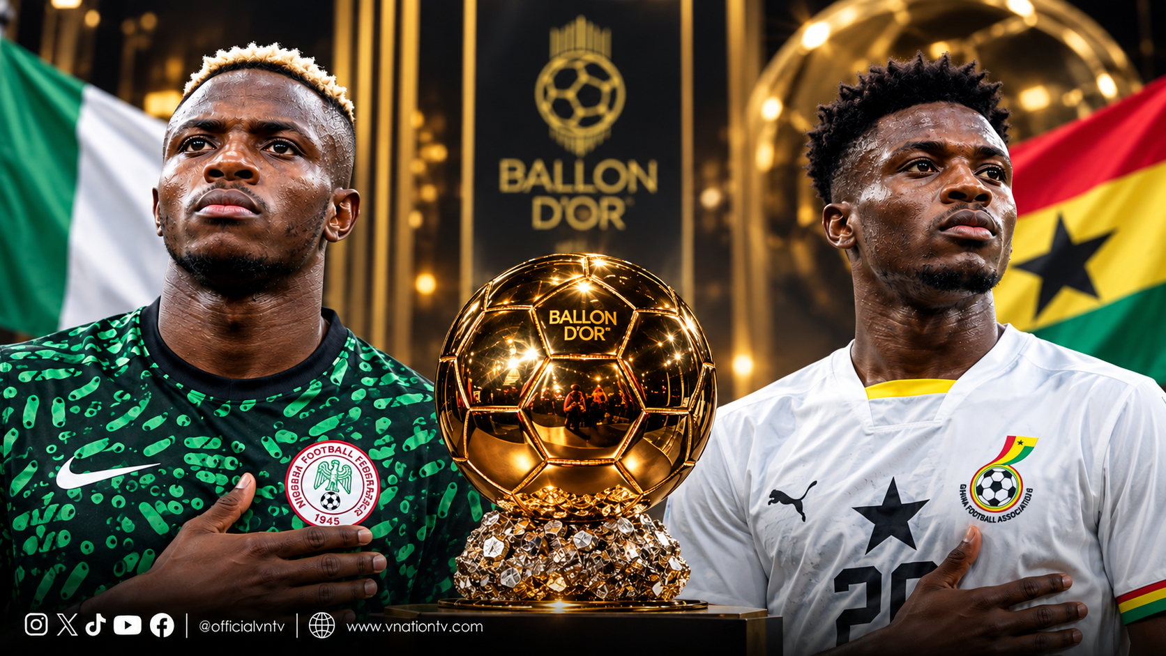NIGERIA AND GHANA AMONG 20 AFRICAN COUNTRIES ELIGIBLE TO VOTE IN 2026 BALLON D’OR