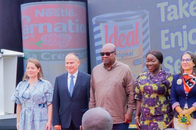 MAHAMA OPENS GH¢59M NESTLÉ MILK LINE, TOURS MANUFACTURERS AS GOVERNMENT SHOWCASES 24-HOUR ECONOMY